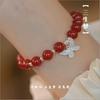 [Cola de Serpiente y Mariposa] Pulsera Zixuan para Mujer Diseño de Nicho Pulsera de Cristal de Mariposa de Gama Alta como Regalo para tu Novia