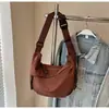 Versão Coreana Ins Casual Nova Retro Bolsa de Ombro Único Grande Capacidade Moda Comutador Bolsa Transversal Design de Nicho Bolsa Bolinho