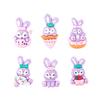 Accesorios de bricolaje de resina, dibujos animados de conejos, crema, pegamento, funda de teléfono, parche, horquilla, material, parche para refrigerador