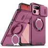Funda de teléfono OPPO apta para cruzar fronteras, Funda de teléfono OPPO con ventana deslizante Lingke, Funda protectora OPPO A6pro con anillo de soporte anticaída
