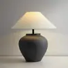 Ornamento estilo japonês vaso de cerâmica luminária de mesa para sala de estar em estilo silencioso Modelo Chinês Quarto de Hotel Hostel Quarto de designer Luminária de cabeceira