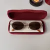 Gafas de Sol Ovaladas de Marco Pequeño Europeas y Americanas para Mujer Tendencia Selección de Influencers Cara Pequeña Protección UV Gafas de Sol Retro Americanas Ins