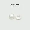 Botón Redondo de Perla Rosa de 1 cm Botón de Hongo Blanco Accesorios de Botón Pequeño para Cuello de Camisa de Mujer Suéter Vestido de Chifón
