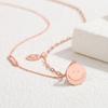 Collar de Cadena Clavicular Jin Hongyu Smile Round Marca para Mujer Plata Esterlina Oro Rosa Nicho de Lujo Ligero ins Celebridad de Internet Mismo Estilo