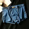 Ropa interior de seda de hielo para hombre color liso amigable con la piel transpirable cómoda bóxers shorts de cuatro esquinas para niños pantalones de verano modernos