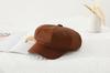 Gorra Octagonal de Cuero PU Serpentine Japonés para Mujer Otoño e Invierno Estilo Británico Retro Boina de Pico de Pato Gorra de Pintura Moda Casual