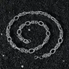 Nuevo Collar de Cadena Geométrica de Acero Inoxidable con Empalme Estilo Hip-Hop para Hombre Estilo Callejero Collar Estilo Ins