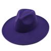 Sombrero de copa de lana, sombrero de jazz para hombres con ala plana, color sólido, sombrero de copa de jazz, francés, retro, británico, caballero, hombres y mujeres
