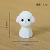Micro Paisaje Lindo Dibujo Animado Color Sólido Artificial Perro Teddy Creativo Hogar Escritorio Coche Decoración Artesanía de Resina Adornos