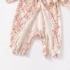 Roupa Infantil Gaze Dupla Algodão Puro Roupa de Engatinhar para Recém-Nascidos Macacão de Bebê Primavera e Outono Pintura a Tinta Roupa Longa de Engatinhar para Bebê