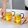 Taza de Vidrio con Asa para Dropshipping Taza Doméstica para Beber Vidrio de Borosilicato Alto Resistente al Calor Taza para Leche Hospitalidad Taza de Té