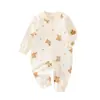 Mameluco de Bebé Puro Algodón Clase A Manga Larga Ha Yi Primavera Otoño Ropa de Otoño para Bebé Traje para Gatear Sin Huesos Ropa para Recién Nacidos