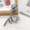 Pinza de tiburón grande de metal con rosa simple pinza para el pelo versátil de nicho exquisito para recogidos pinza para el pelo accesorios para el cabello retro