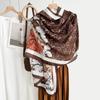 Bufanda Estilo Coreano Letra Nueva Super Grande Primavera y Otoño Algodón y Lino Sensación Bufanda Artística Chal de Invierno para Mujer Bufanda de Seda de Corea del Sur para Mujer