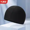 Touca de natação masculina e feminina à prova d'água Head-up Cabelo comprido Proteção especial para os ouvidos Natação infantil Chapéu Confortável Pano Cap terno