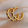 Pendientes Vintage Melard de Piedra Ojo de Tigre Geométrico con Cuentas, Pendientes de Lujo Ligero de Gama Alta, Accesorios para Orejas de Moda y Únicos de Nicho para Mujeres