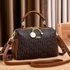 Bolsa Feminina 2025 Nova Bolsa de Mão Estampada Simples Ombro Transversal Bolsa Travesseiro Bolsa Grande Capacidade Estilo Tendência
