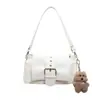 Bolsa de ombro de alta qualidade, simples, retrô, estilosa e única; bolsa de moto feminina da moda; bolsa transversal casual versátil para o dia a dia