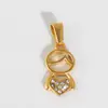 Retro creativo corazón hueco estrella de ocho puntas cruz colgante individual comercio exterior AliExpress acero de titanio acero inoxidable chapado en oro