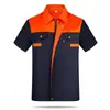 Overol de verano de manga corta traje taller personalizado fábrica herramientas de reparación de automóviles impresión de logotipo ropa de trabajo resistente al desgaste protección laboral