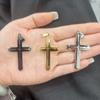 Colar com Pingente de Cruz Minimalista Europeu e Americano Transfronteiriço de Aço Inoxidável Joias da Moda Punk de Rua Personalizadas