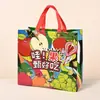 Bolsas no tejidas hechas a medida para cadenas de fruterías, bolsas de regalo navideñas con capacidad de carga de 20 kg, bolsas hechas a medida para obsequios