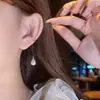 Pendientes de Aleación de Cobre, Clips para Orejas de Perla de Imitación Gota de Agua, Pendientes Colgantes para Mujer Sin Perforar, Clips para Cartílago de la Oreja