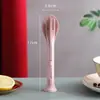 Cuchillo, Tenedor y Cuchara Portátiles Tres en Uno de Paja de Trigo Set de Vajilla Occidental para el Hogar Fabricante Mayorista Transfronterizo