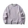 Top leve Black Fleet feito sob medida para primavera e outono, com corte solto, mangas longas raglan, respirável, de secagem rápida e durável, adequado para caminhadas ao ar livre e como camada base.