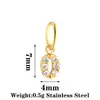 Nuevo Colgante de Acero Inoxidable Letra Zirconia Venta Caliente Accesorios para Collares Pendientes DIY 26 Dijes de Letras Inglesas A-Z