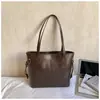 Bolsa Retro Escarchada de Gran Capacidad para Mujer 2025 Nuevo Estilo Bolso de Hombro Versátil para Ir al Trabajo Bolso Tote Tipo Cubo