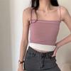 Colete quente com forro de lã 1806, roupa externa feminina, camisa de base grossa, top sem mangas, costas bonitas, outono e inverno, tipoia interna