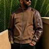Outono 2026 Transfronteiriço Amazon Jaqueta Masculina 3D Cor Nova Color-Blocking Texturizada Casual Moda Versátil À Prova de Vento