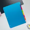 Página Separadora de Papel con Etiqueta para Separadores de Hojas Sueltas A4, Marcador de Página Colorido, Clasificación de Tres Agujeros