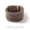 Cuello de Mujer Invierno 100 Cachemira Pura Manga de Cuello Doble Anillo Cálido Grueso Tejido Exterior Protección de Cuello Moda Todo Combinable Cuello