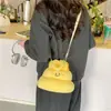 Nuevo Bolso de Mano Lindo y Peculiar de Caca Bolsa de Cubo de Dibujos Animados con Cordón Bolsa de Peluche Bolsa de Muñeco de Caca