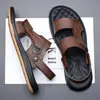 Verano Transfronterizo Nuevo Estilo Hombres Casual Sin Cordones Playa de Moda Estilo Coreano Sandalias de Exterior Zapatillas de Doble Uso