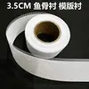 Forro de Molde de 3,5 cm, Forro com Borda Ondulada Espinha de Peixe, Forro Adesivo para Rabo de Cavalo, Forro de Feltro Agulhado Espinha de Peixe para Suprimentos de Vestuário