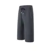 Pantalones Cortos de Hielo de Seda Nuevos de Verano para Hombre 2026, Delgados, Holgados, de Secado Rápido, Shorts Deportivos Casuales, Pierna Recta, Cordón, Caída