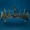 Barroco Vintage Negro Lujo Corona Novia Tiara Vestido de Boda Boda 18 Cumpleaños Femenina Corona Corona Pastel