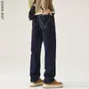 Nuevos Jeans Lavados para Hombre Estilo Americano Antidesvanecimiento Moda Tendencia Sueltos Rectos Casuales Pantalones Largos de Mezclilla para Hombre