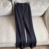 Estilo nuevo 2026, elegantes, cómodos, elásticos, adelgazantes, pantalones largos ligeramente acampanados para mujer, al por mayor H15DK17089
