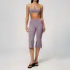 Conjunto de Yoga Transfronteiriço à Prova de Choque Costas Bonitas Casual Esportes ao Ar Livre Fitness Levanta Bumbum Cintura Alta Corrida Conjunto de Duas Peças para Mulheres 9616