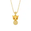 Libro Rojo Pequeño Douyin Mismo Estilo de Wei Xue Colgante de Collar Pixiu de la Suerte Microincrustado con Diamante Moneda Antigua de Cobre Dorado Arena Collar Pixiu