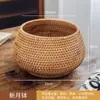 Cesta de Armazenamento de Rattan, Cesta de Frutas, Cesta Doméstica para Pães no Vapor, Cesta de Bambu para Pão, Cesta para Pães no Vapor, Cesta para Lanches e Piquenique, Cesta Trançada à Mão