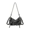 Bolso de mezclilla para mujer, nueva moda casual de verano de tendencia 2026, adecuado para la escuela y el trabajo, versátil bolso de hombro y bolso cruzado