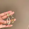 Pendientes Asimétricos Geométricos de Acrílico con Pasador de Plata 925 Pendientes de Diseño Coreano de Nicho Pendientes Distintivos Versátiles para Mujer
