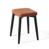 Taburete cuadrado para mesa de comedor casera personalizado, taburete cuadrado simple y grueso de madera maciza, taburete cuadrado apilable y reforzado para sala de estar y comedor