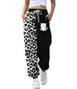 Calça Harem Feminina Estampada Digitalmente em 3D com Duas Cores, Casual Esportiva, com Cordão e Elástico no Tornozelo, Roupas Femininas Outono 2021 Nova