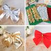 Adornos navideños, adornos colgantes para árbol de Navidad, lazo pequeño, rojo, dorado y plateado, 12 unidades, fábrica al por mayor
